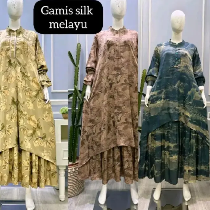 Gamis Salvina Alia Silk Mewah Aneka Model