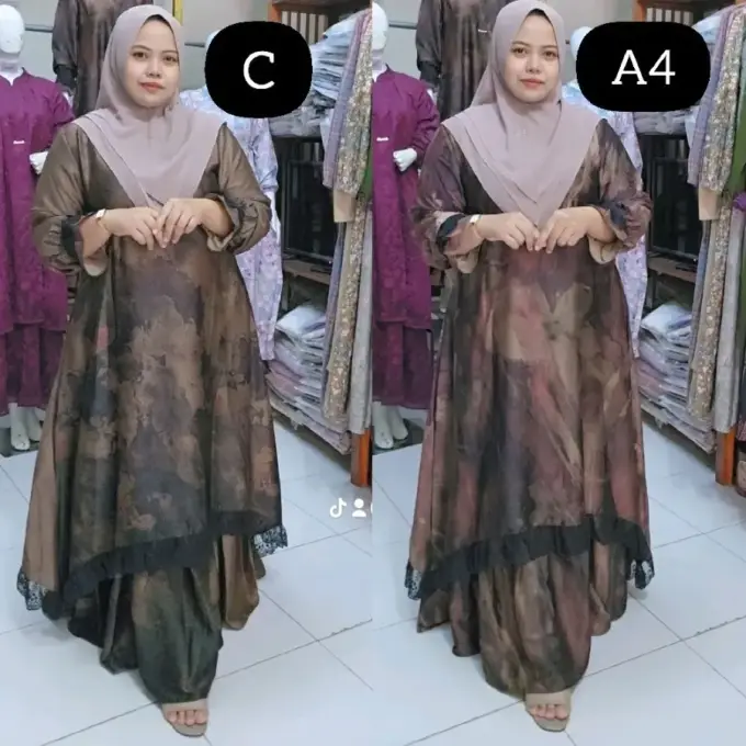 Gamis Salvina Melayu Renda
