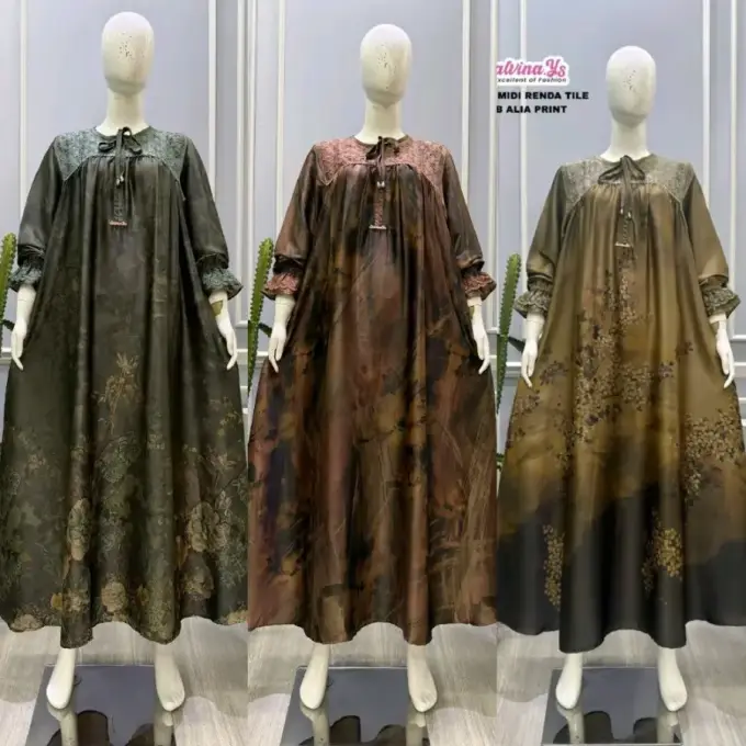 Salvina Midi Alia Silk Renda Jumbo Oversize