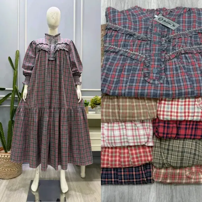 Salvina Midi Katun Triset Jumbo Payet Smoke