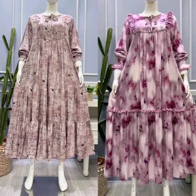 Salvina Midi Viscose Armany Renda Cantik Tia 2Ji1Jk0