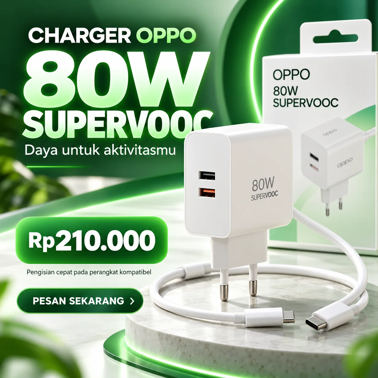 Charger Oppo 80W SuperVooc